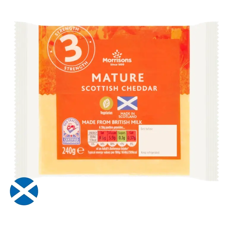 Scottish Mature White Cheddar 240g