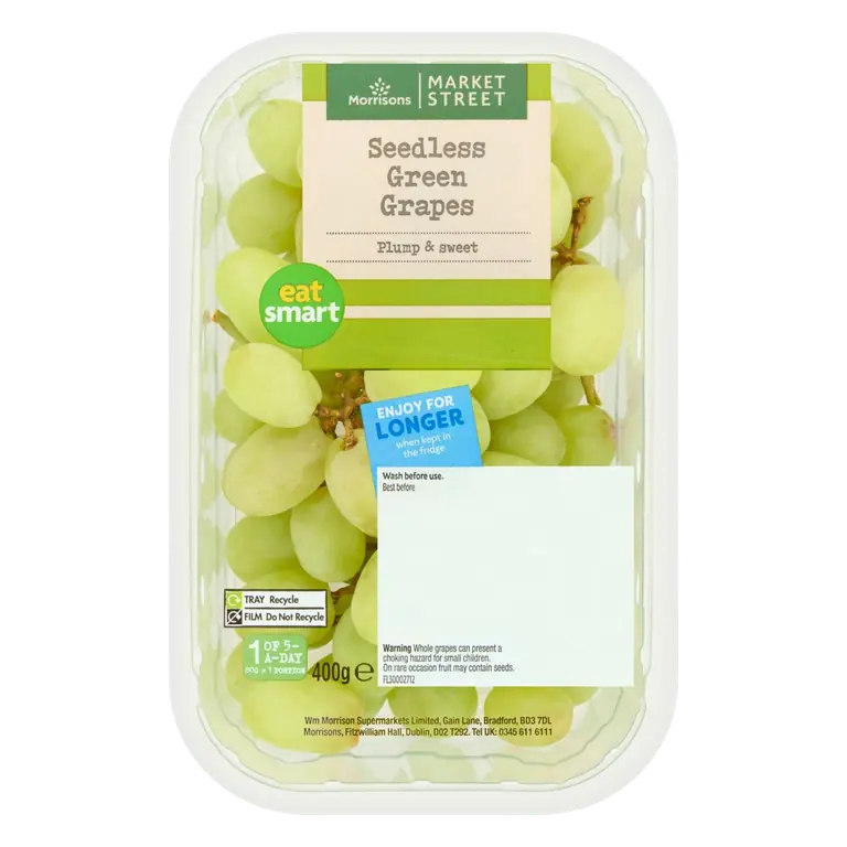 Seedless Green Grapes Punnet 400g