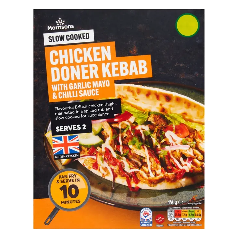 Slow Cook Chicken Doner Kebab With Chilli Kebab Sauce 450g