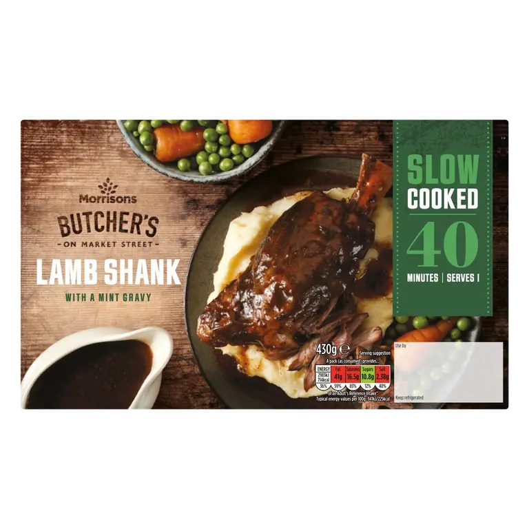 Slow Cooked Mint Gravy Lamb Shank