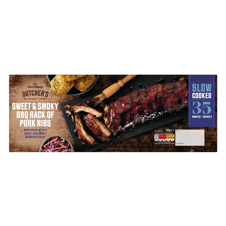 Slow Cooked Sweet & Smokey BBQ Rack Of Pork Ribs