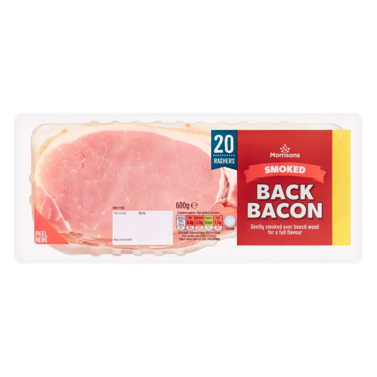 Smoked Back Bacon 20 Rashers