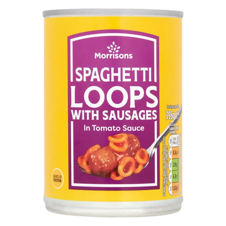Spaghetti Rings with Sausages in Tomato Sauce