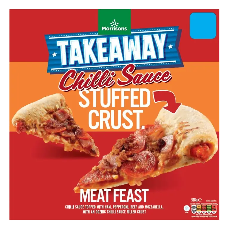 Spicy Sauce Filled Crust Meat Feast Pizza