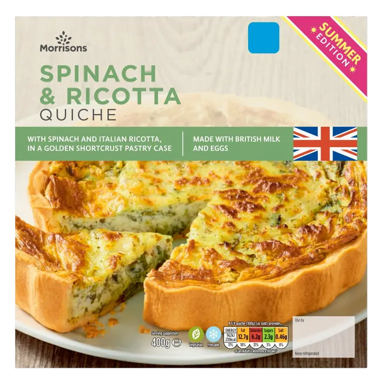 Spinach & Ricotta Quiche 400g