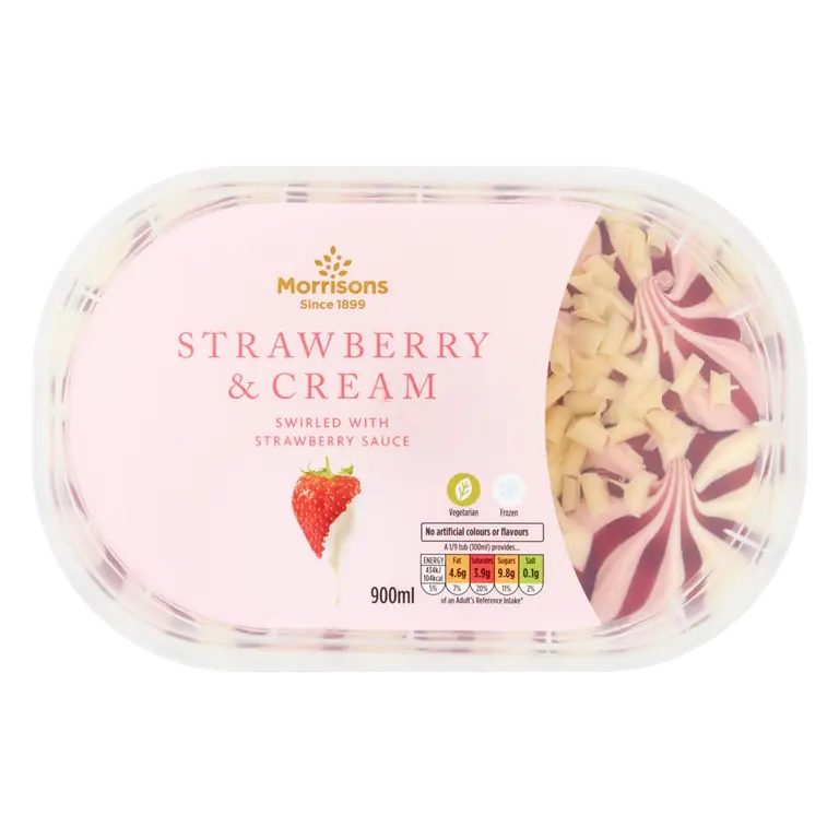 Strawberry & Cream Ice Cream