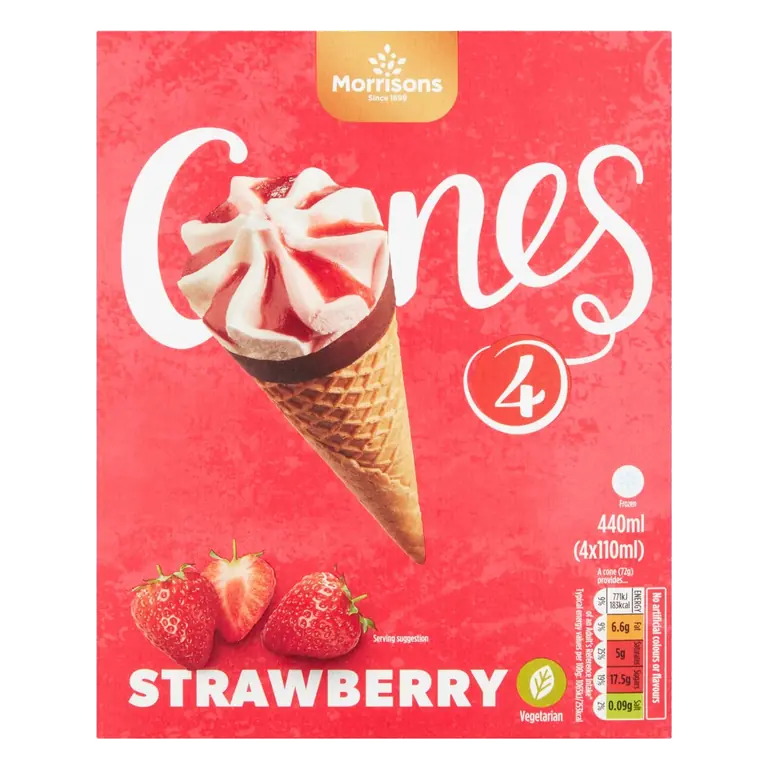 Strawberry Ice Cream Cones