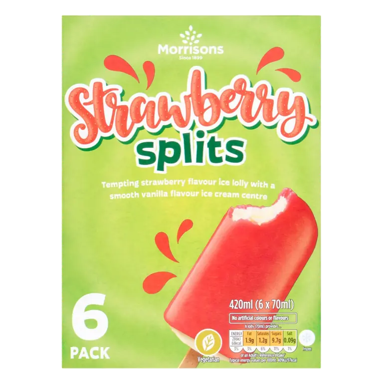 Strawberry Split Ice Lollies