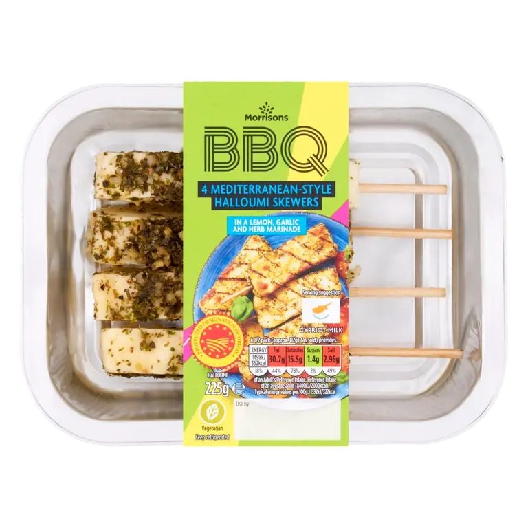 Summer Mediterranean Style Halloumi Skewers 225g