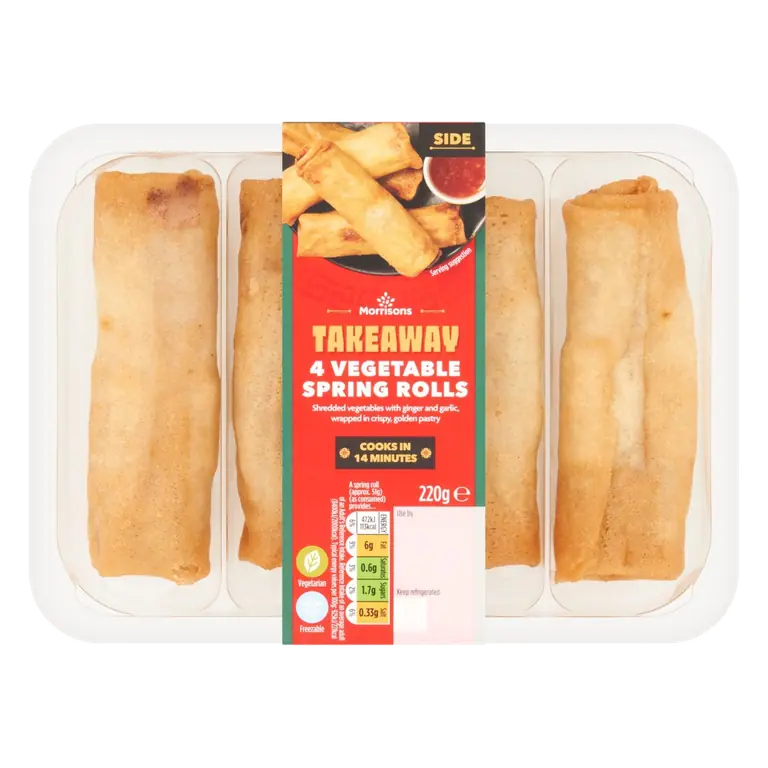 Takeaway 4 Vegetable Spring Rolls