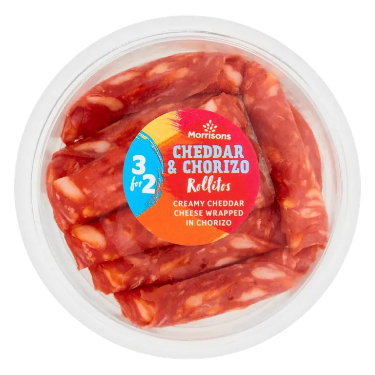 Tapas Cheddar And Chorizo Rollitos 80g