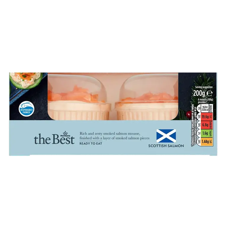 2 Scottish Smoked Salmon Mousses