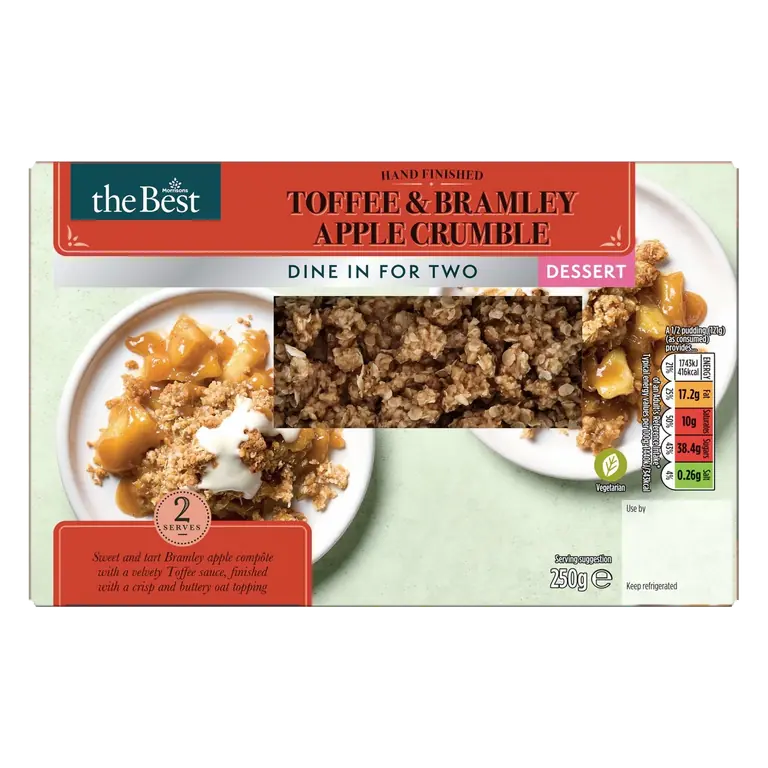 2 Toffee & Bramley Apple Crumble 250g
