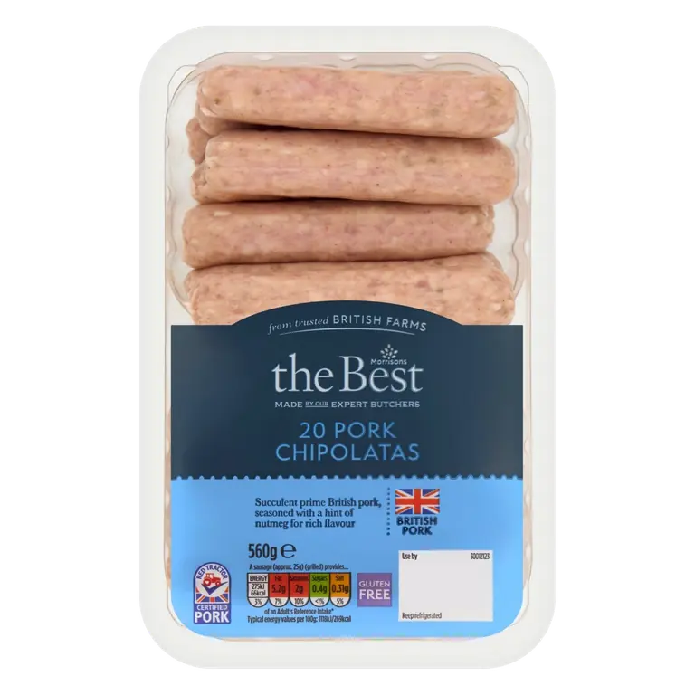 20 Pork Chipolatas 560g