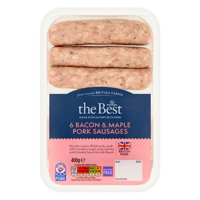 6 Maple & Bacon Sausages