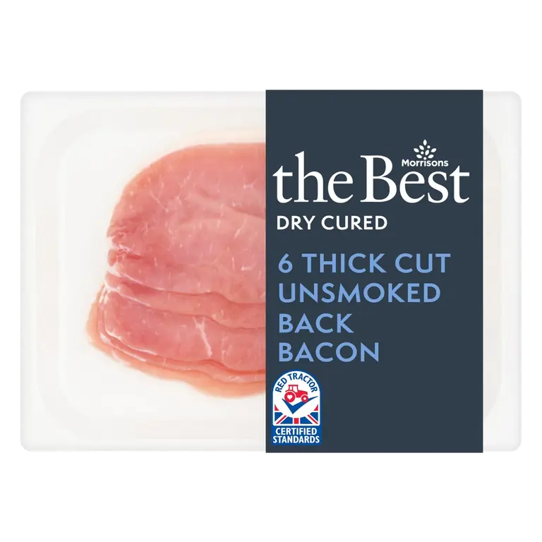 6 Unsmoked Thick Cut Back Bacon 240g