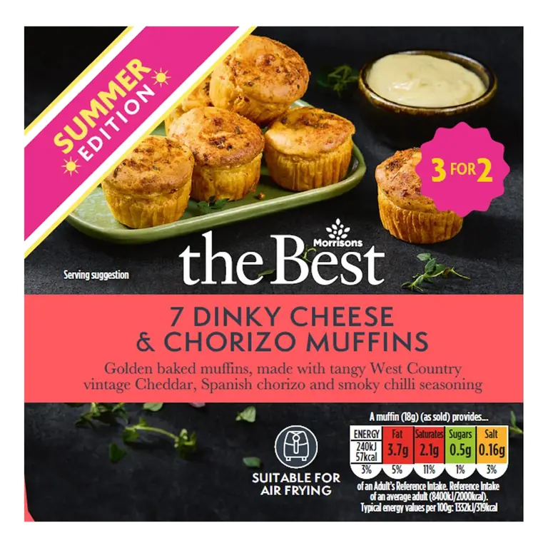 7 Dinky Cheese & Chorizo Muffins 126g