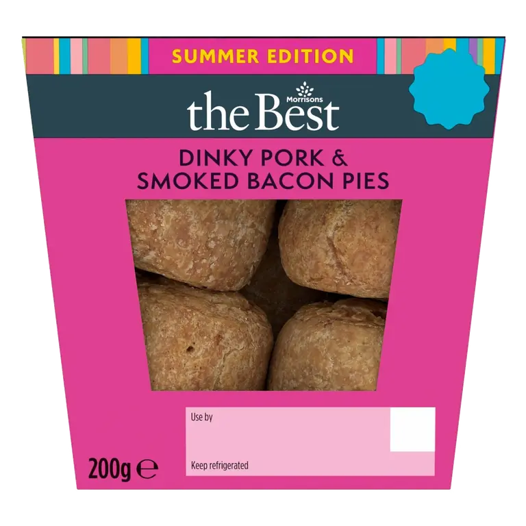 8 Dinky Pork & Smoked Bacon Pies 200g