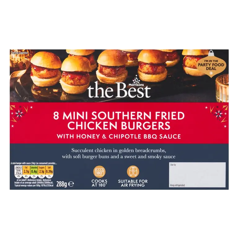 The Best 8 Mini Southern Fried Chicken Burgers With Honey Sauce