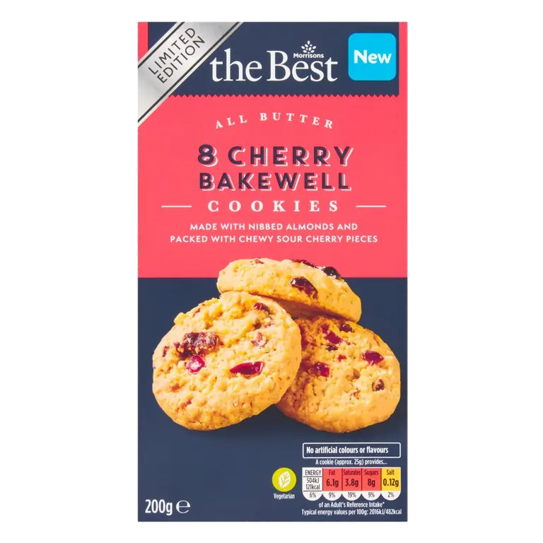 All Butter Cherry Bakewell Cookies