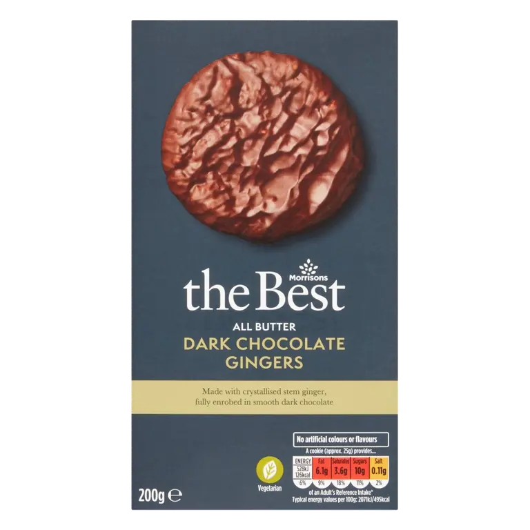 All Butter Dark Chocolate Gingers 200g