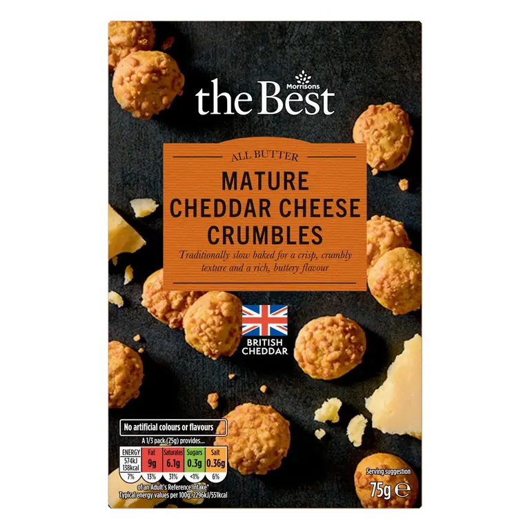 All Butter Mature Cheddar Cheese Crumbles 75g