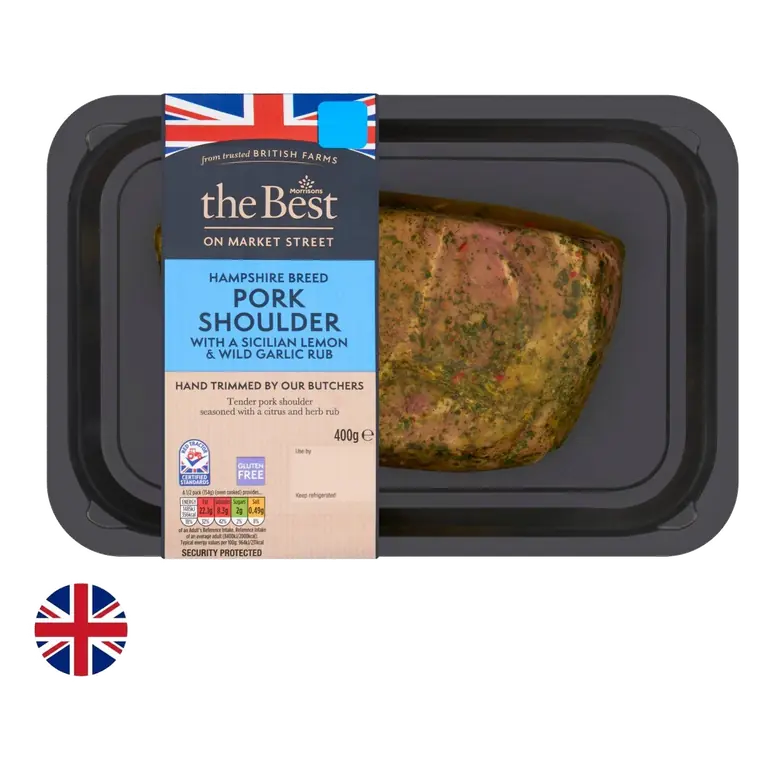 British Lemon & Garlic Hampshire Pork Shoulder 400g