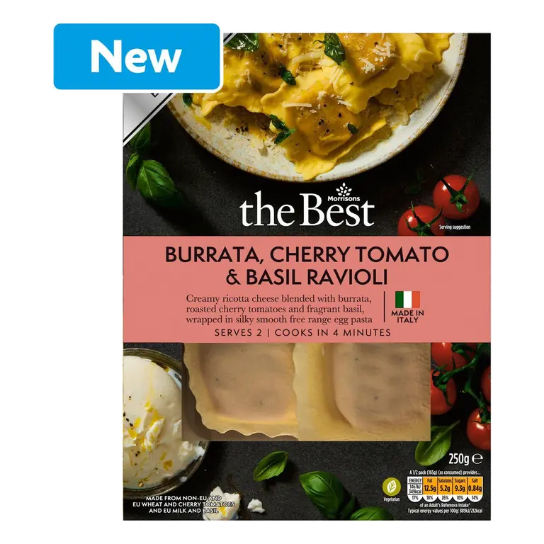 Burrata, Cherry Tomato & Basil Ravioli 250g