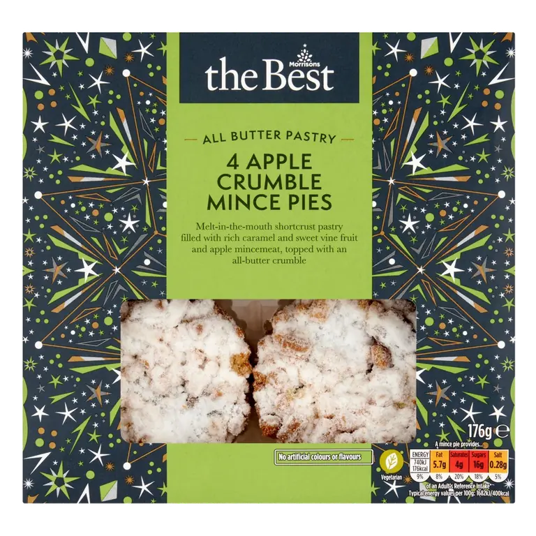 Caramel Apple Crumble Mince Pies 4 Pack