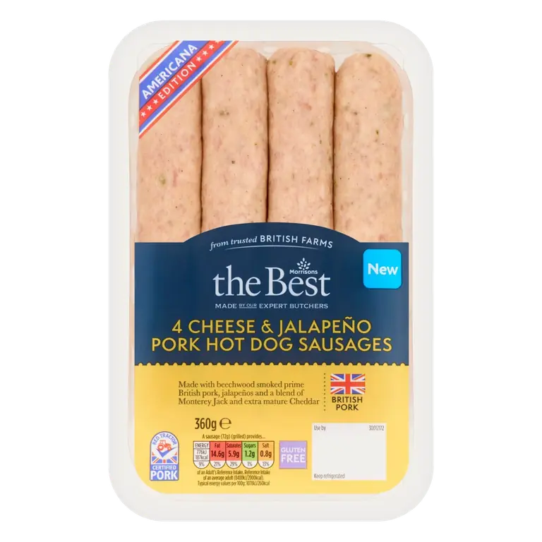 The Best Cheese & Jalapeno Hot Dogs 360g