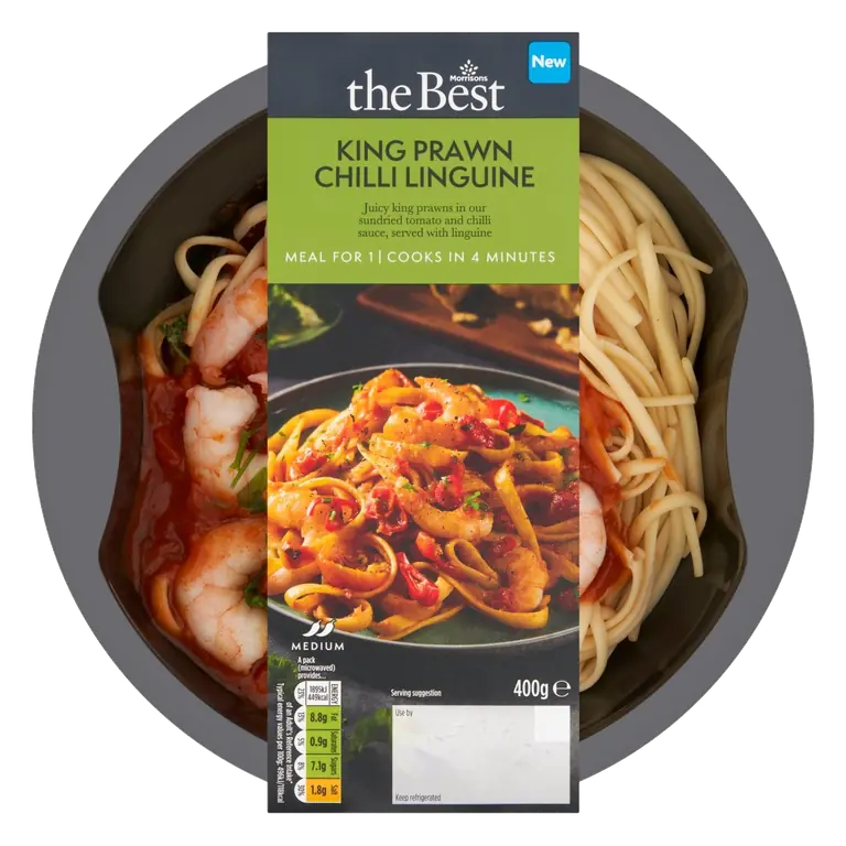 Chilli King Prawn Linguine 400g