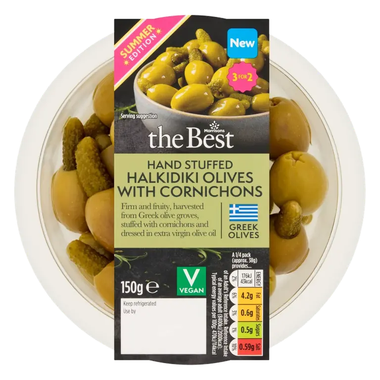 Cornichon Stuffed Olives 150g
