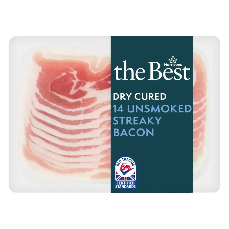 Dry Cured 14 Unsmoked Streaky Bacon 210g
