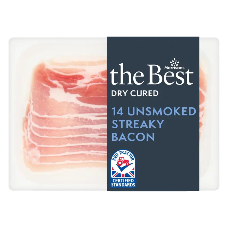 Dry Cured Unsmoked Streaky Bacon