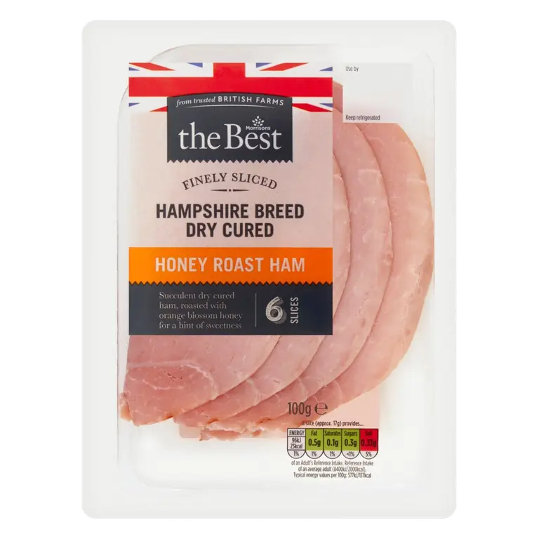 Finely Sliced Dry Cured Honey Roast Ham