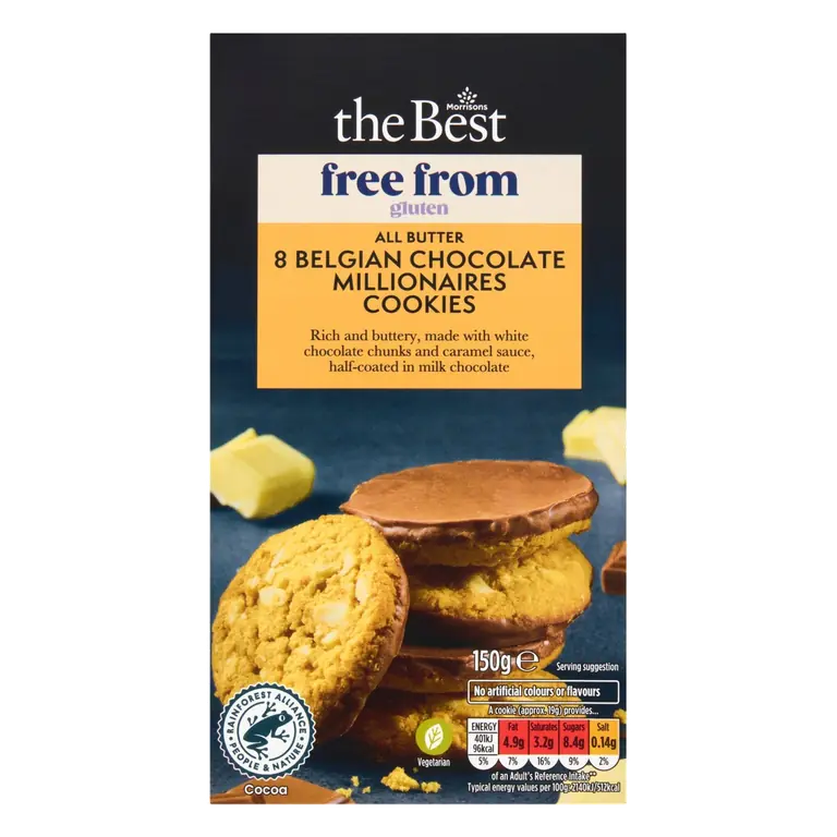 Free From Gluten 8 Chocolate Millionaires Cookies 150g