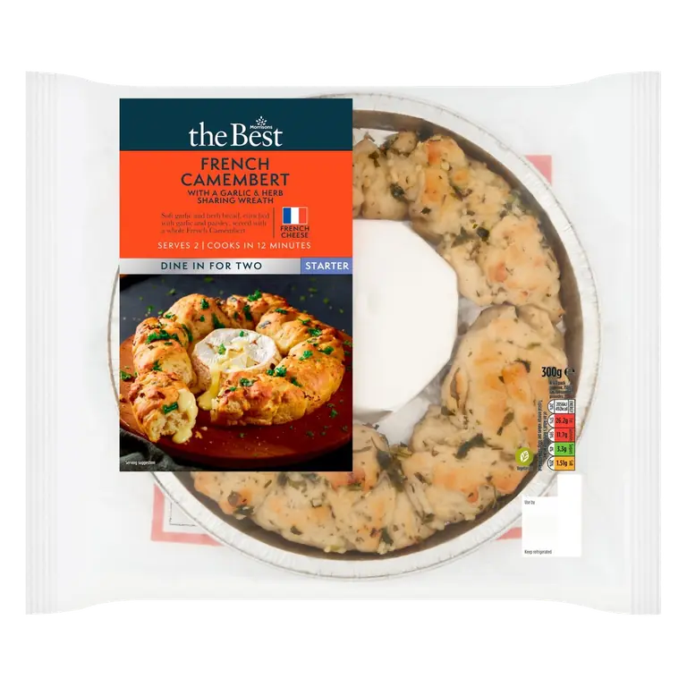 French Camembert With A Garlic & Herb Wreath 300g
