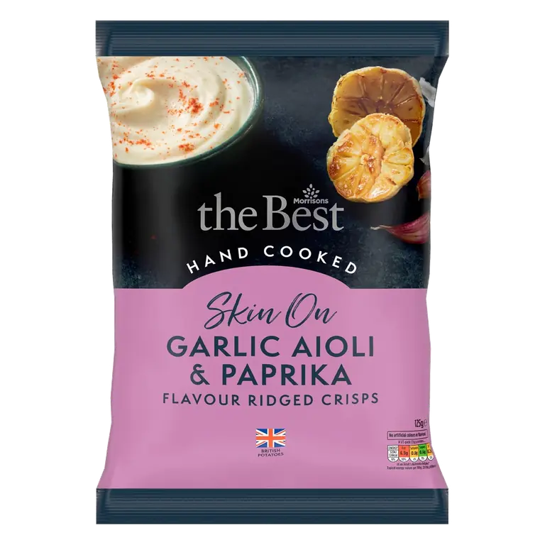Garlic Aioli & Paprika Ridge Crisps 125g
