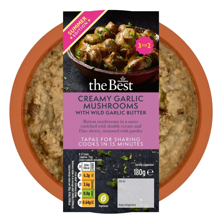 Hot Tapas Style Garlic Mushrooms 180g