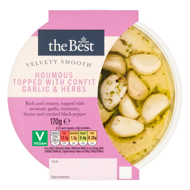 Houmous Topped With Confit Garlic 170g