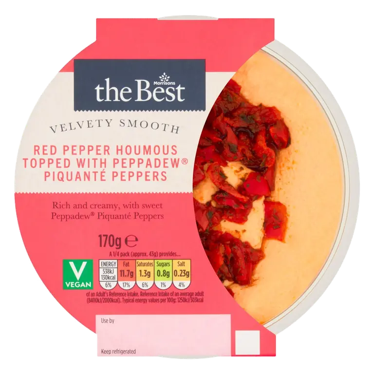 Houmous Topped With Red Pepper 170g
