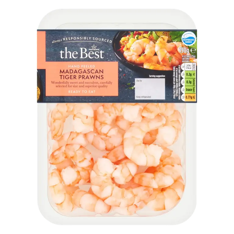 Madagascan Tiger Prawns 150g