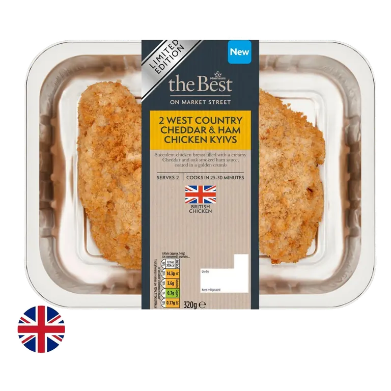 Morrisons British The Best 2 West Country Cheddar & Ham Chicken Kyivs 320g