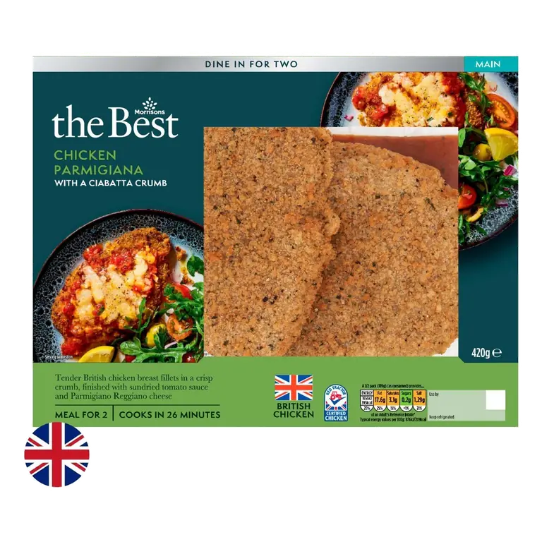 Morrisons British The Best Chicken Parmigiana With A Ciabatta Crumb 420g
