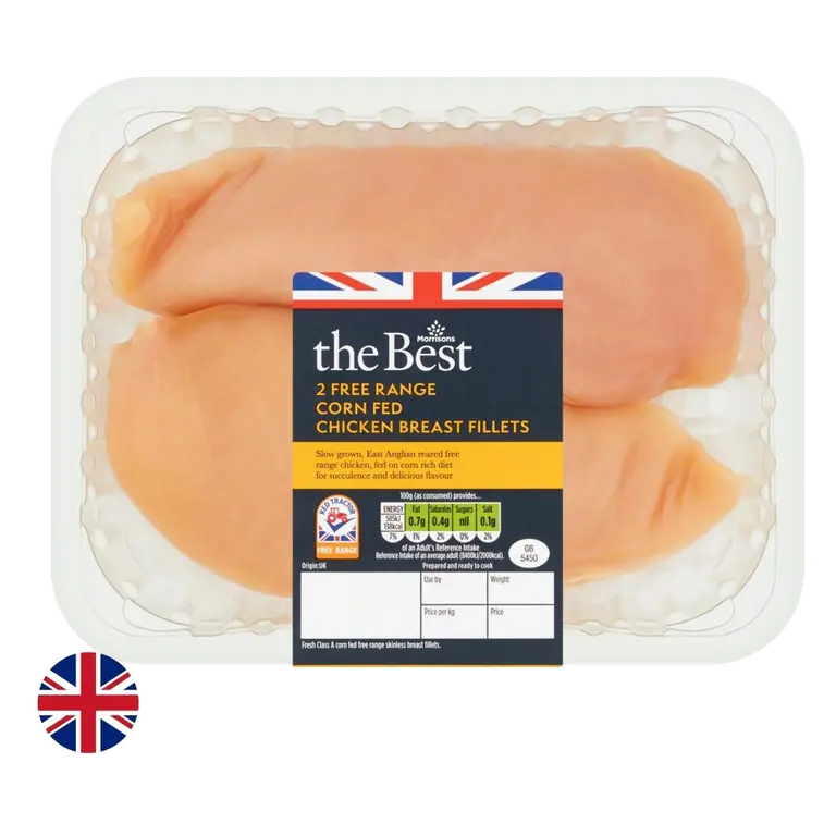 Morrisons British The Best Corn Fed Free Range Chicken Breast Fillets 340g