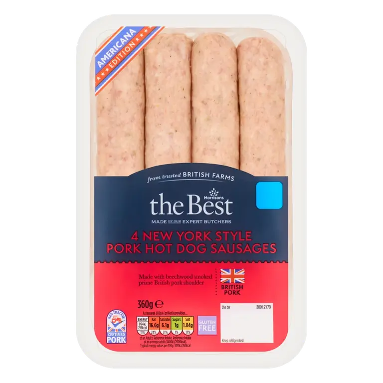 The Best New York Style Smokey Hot Dogs 360g