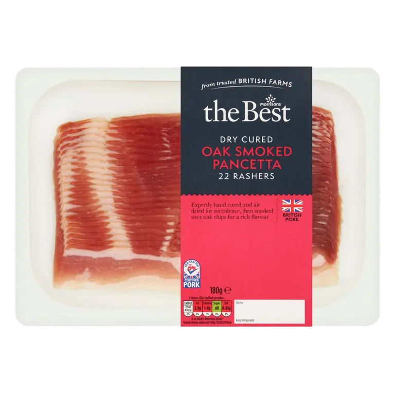 Oak Smoked Dry Cured Pancetta Thin Slice