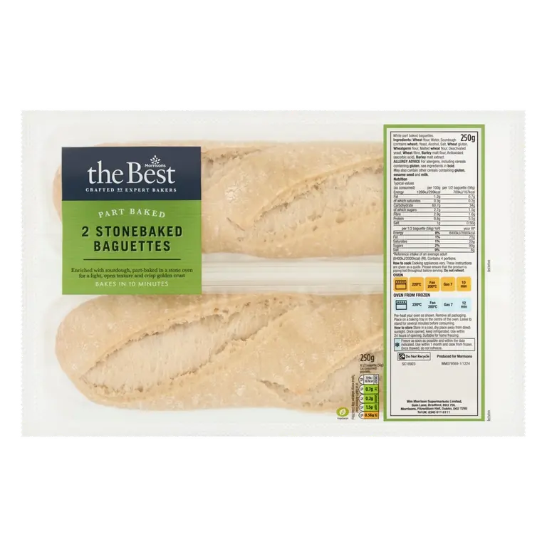 Part Baked Sourdough Stonebaked Baguettes