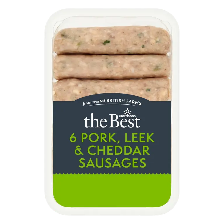 Pork, Leek, and Cheddar Sausages 400g