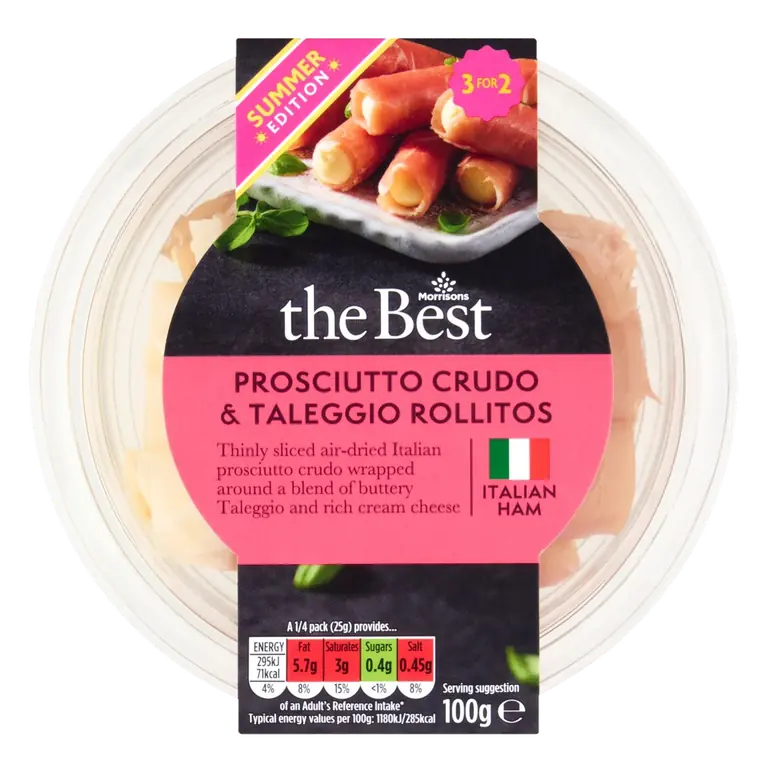 Prosciutto Crudo & Taleggio Rollitos 100g